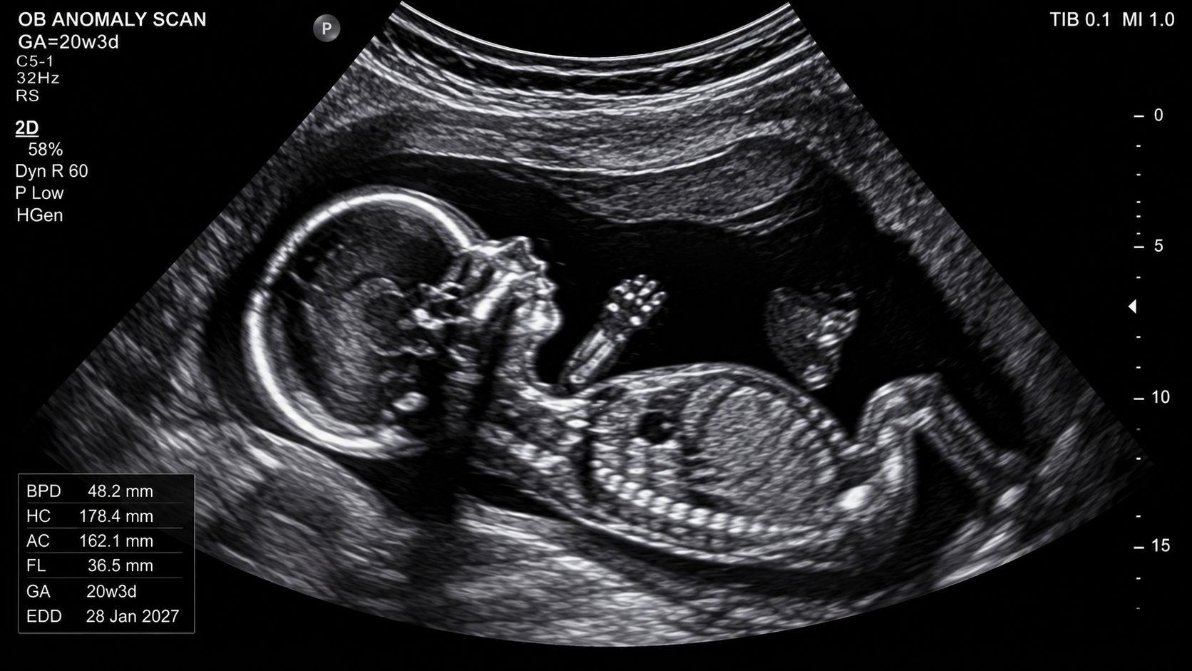 Detailed Level II fetal anatomy scan
